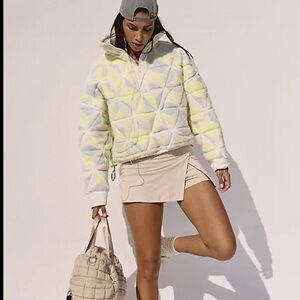 Free people Mountain High 3D Printed 1/2 Zip Fleece